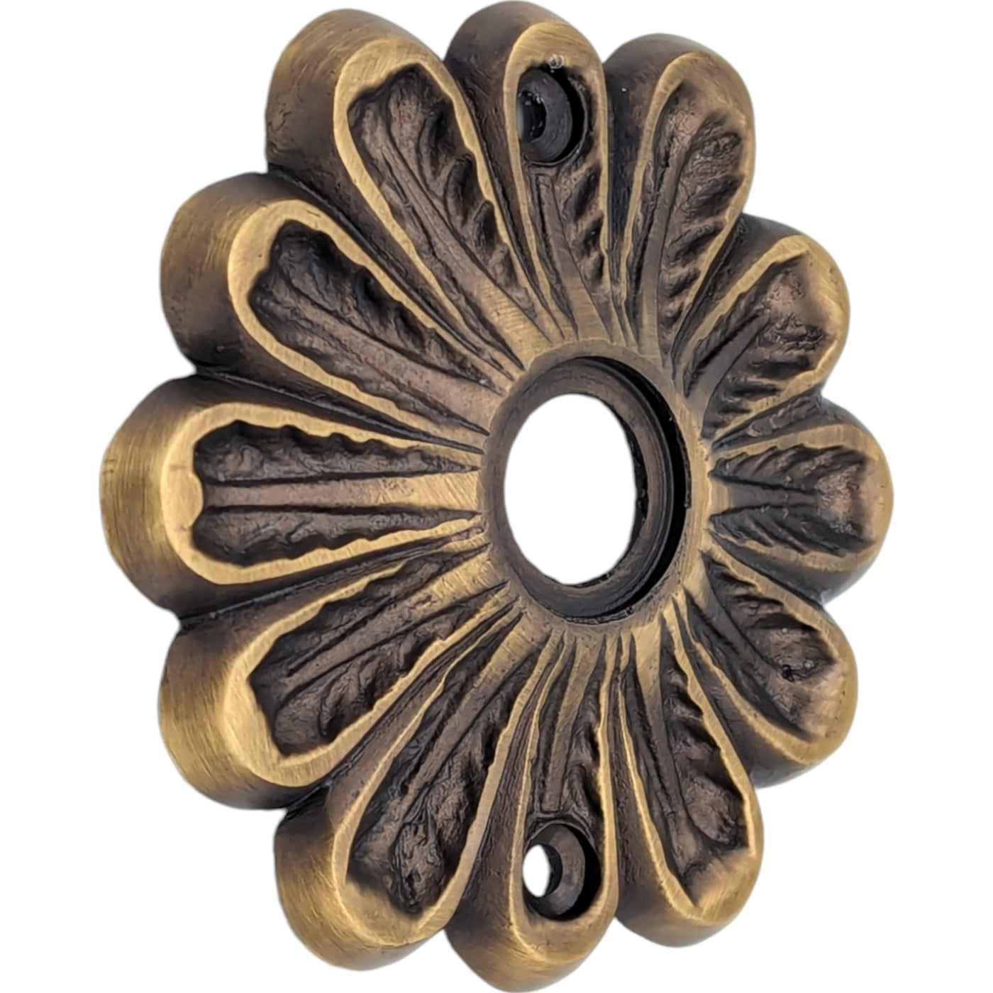 ##Antique Hardware## Maltesia Flower Style Solid Brass Rosette (Several Finishes Available)