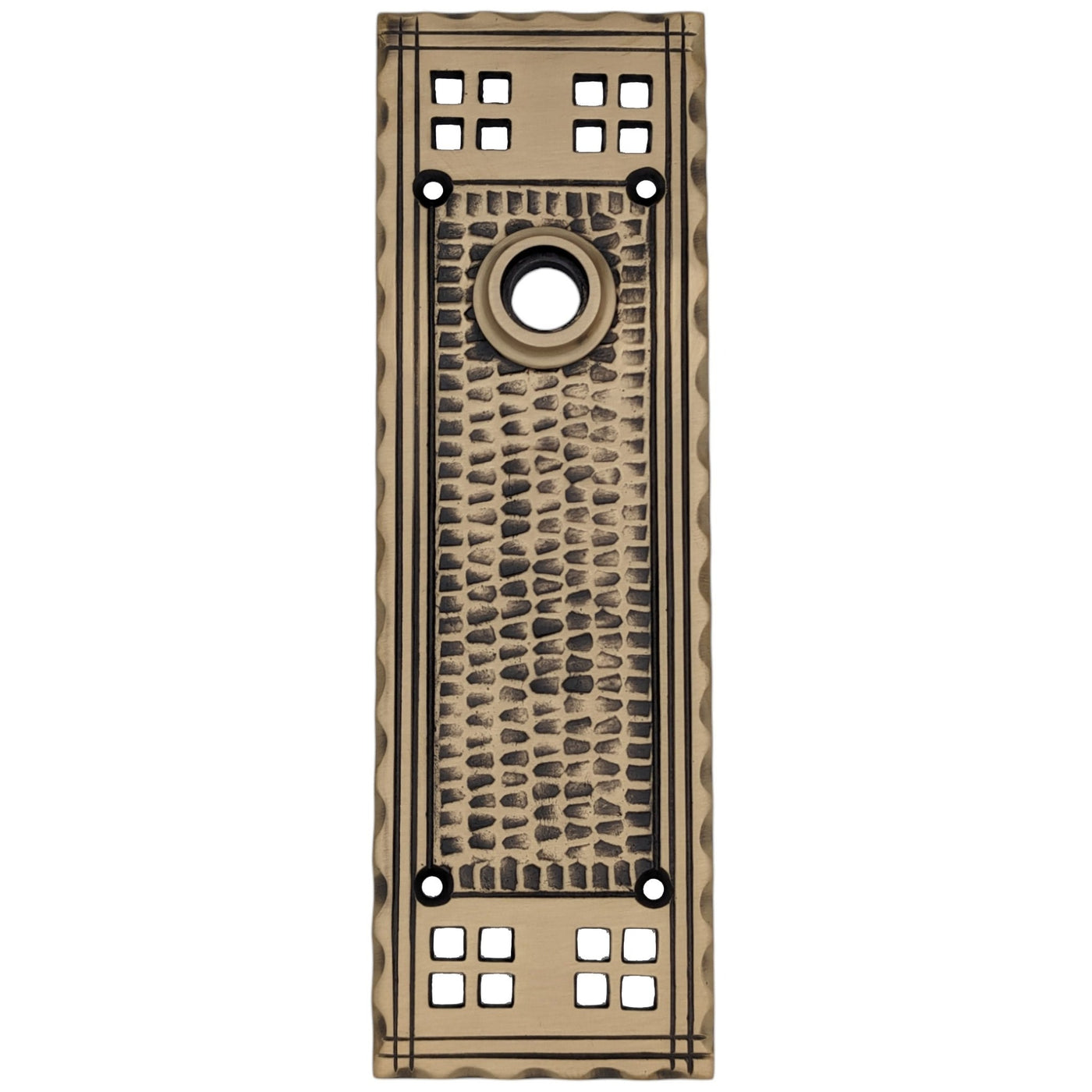 ##Antique Hardware## Craftsman Style Solid Brass Backplate (Several Finishes Available)