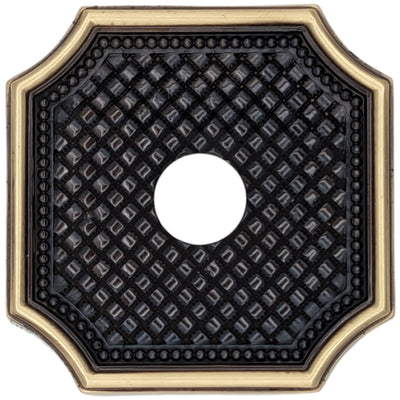 ##Antique Hardware## Basket Weave Solid Brass Rosette (Several Finishes Available)