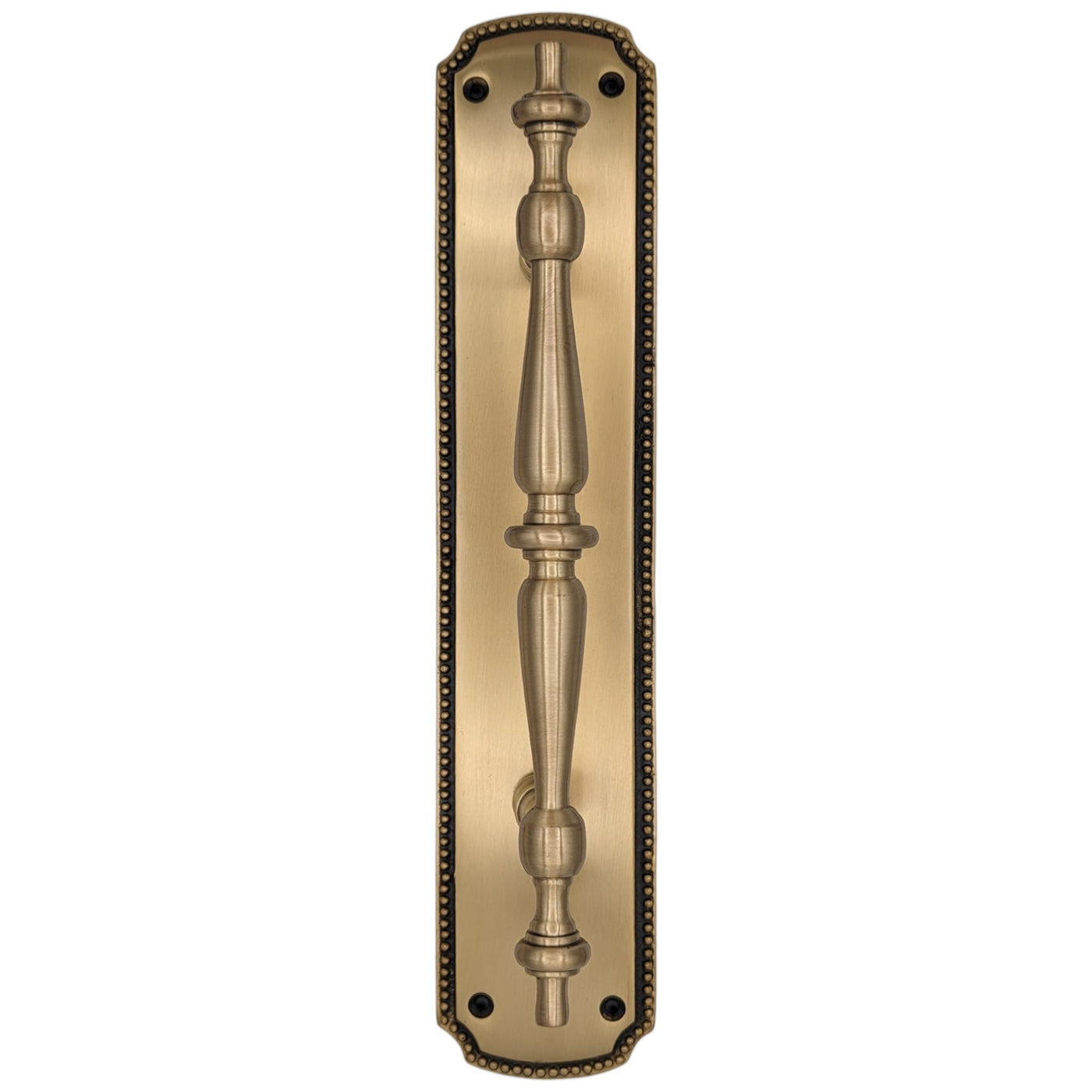 Antique Hardware 11 1/2 Inch Solid Brass Beaded Door Pull (Several Finishes Available) Door Hardware