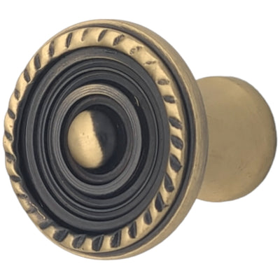 ##Antique Hardware## 1 1/8 Inch Solid Brass Patterned Cabinet & Furniture Knob (Several Finishes Available)