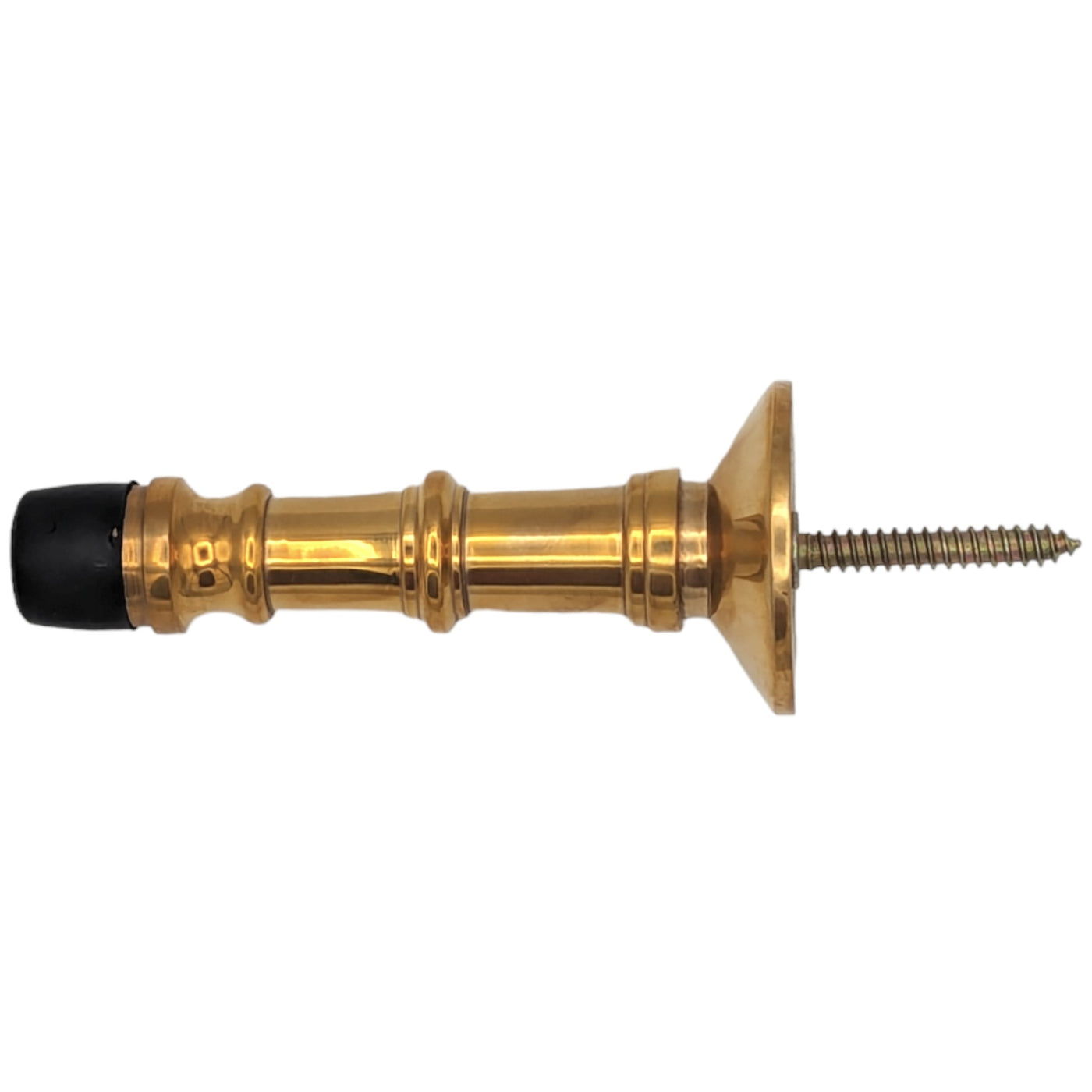 ##Antique Hardware## Open Box Sale Item Traditional Brass Wall Mounted Door Stop (Polished Brass Finish)