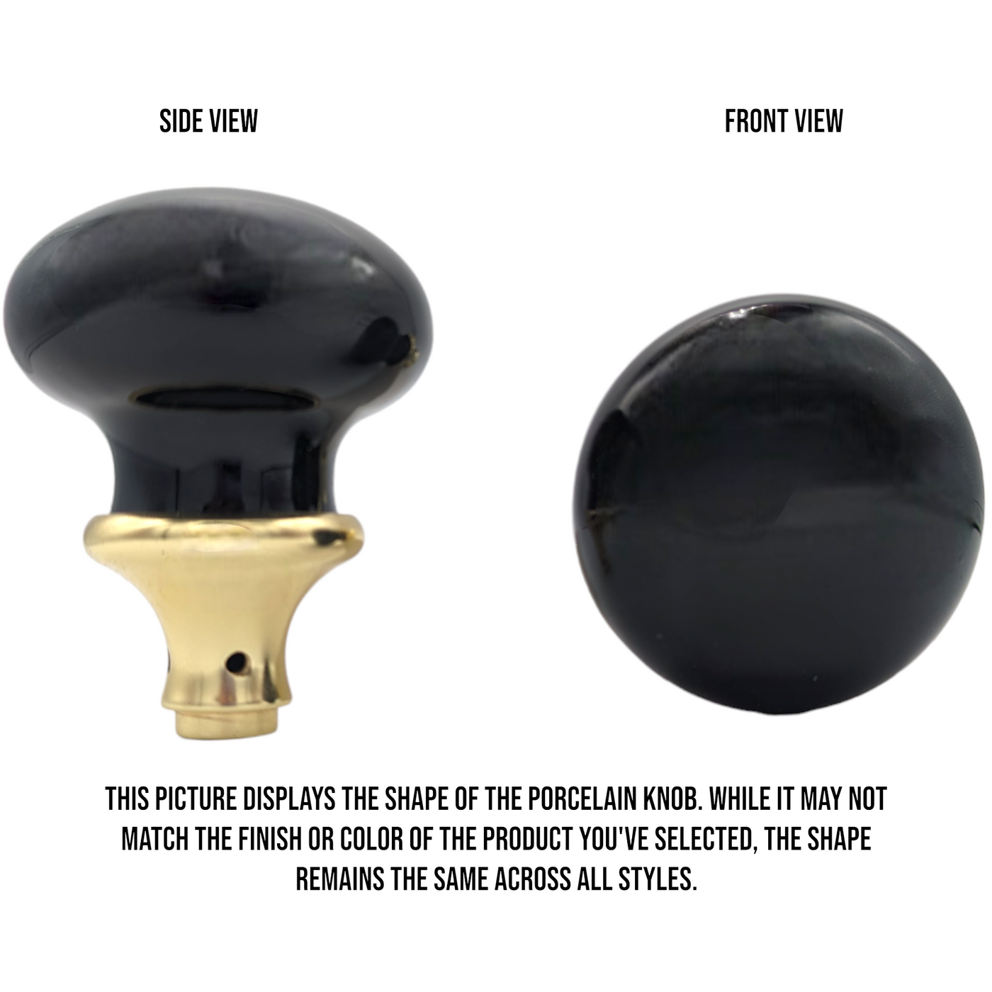 ##Antique Hardware## Discounted Sale Item Black Porcelain Spare Knob Set (Several Finishes Available)