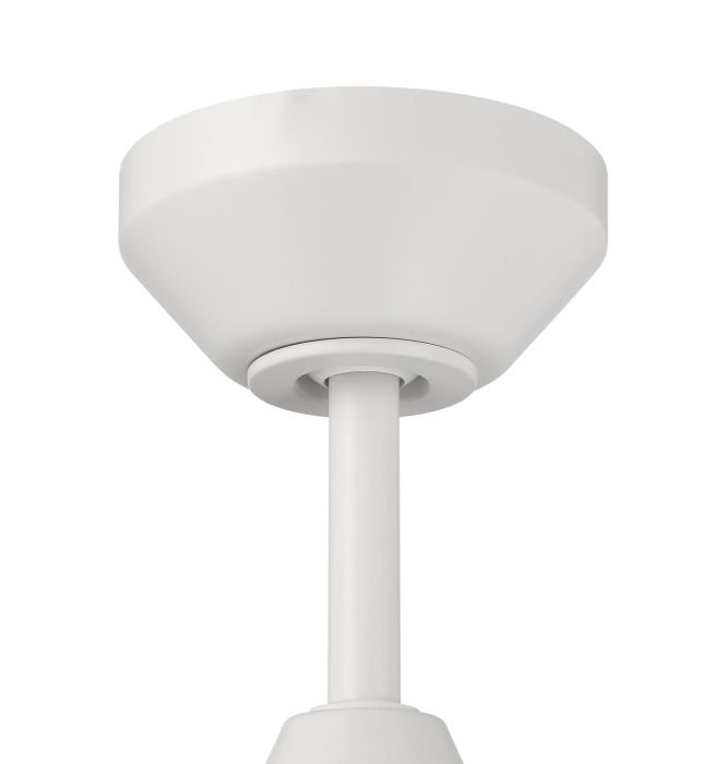 52" Quell Fan, White Finish, White Blades. LED Light, WIFI and Control Included