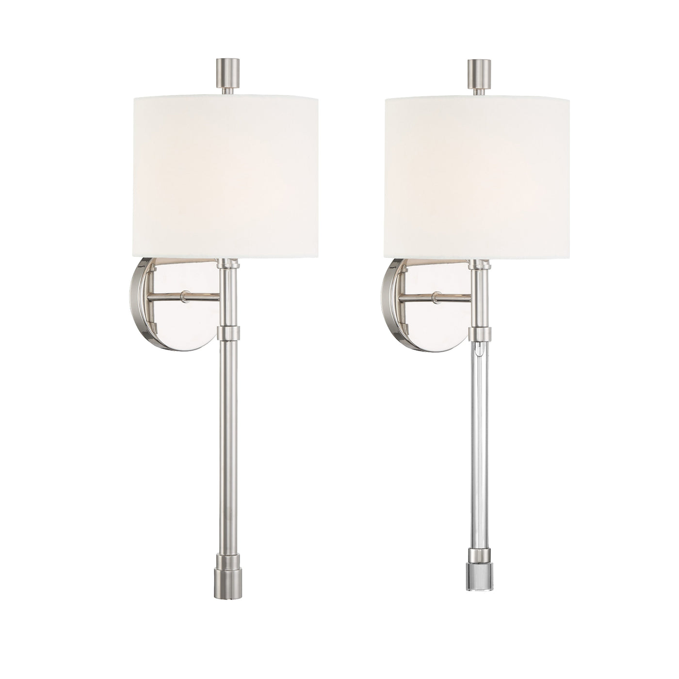 ##Antique Hardware## Rachel 1 Light Polished Nickel Sconce