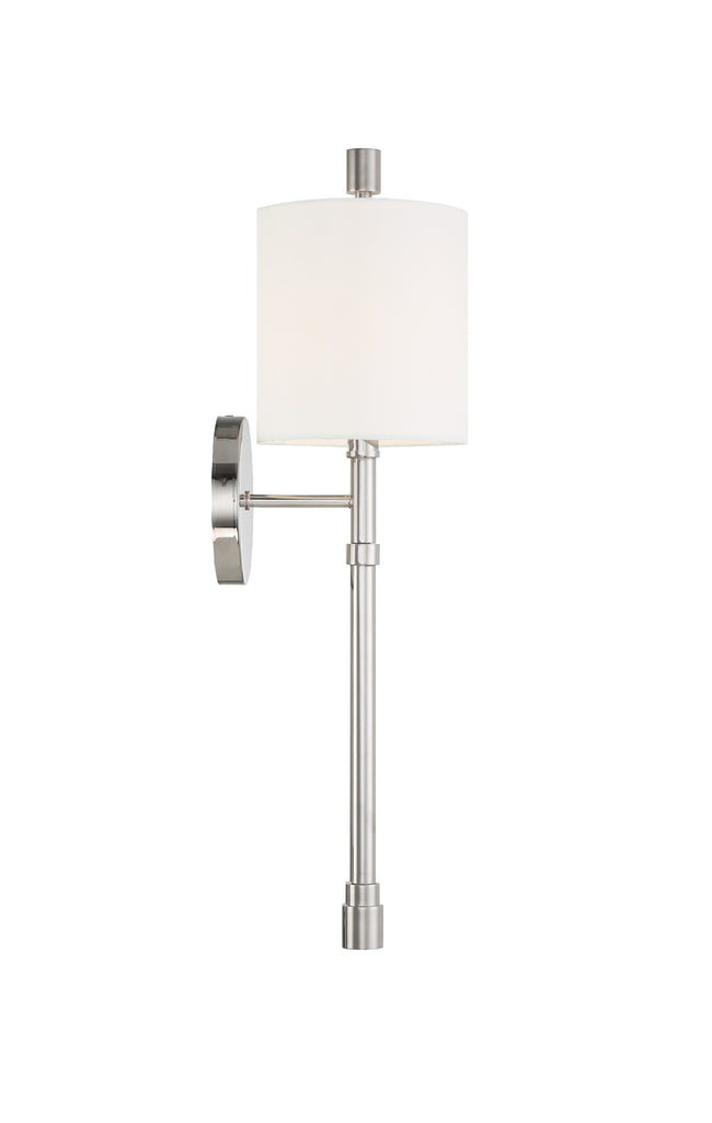 ##Antique Hardware## Rachel 1 Light Polished Nickel Sconce