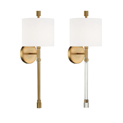 ##Antique Hardware## Rachel 1 Light Vibrant Gold Sconce