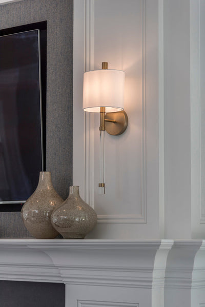 ##Antique Hardware## Rachel 1 Light Vibrant Gold Sconce