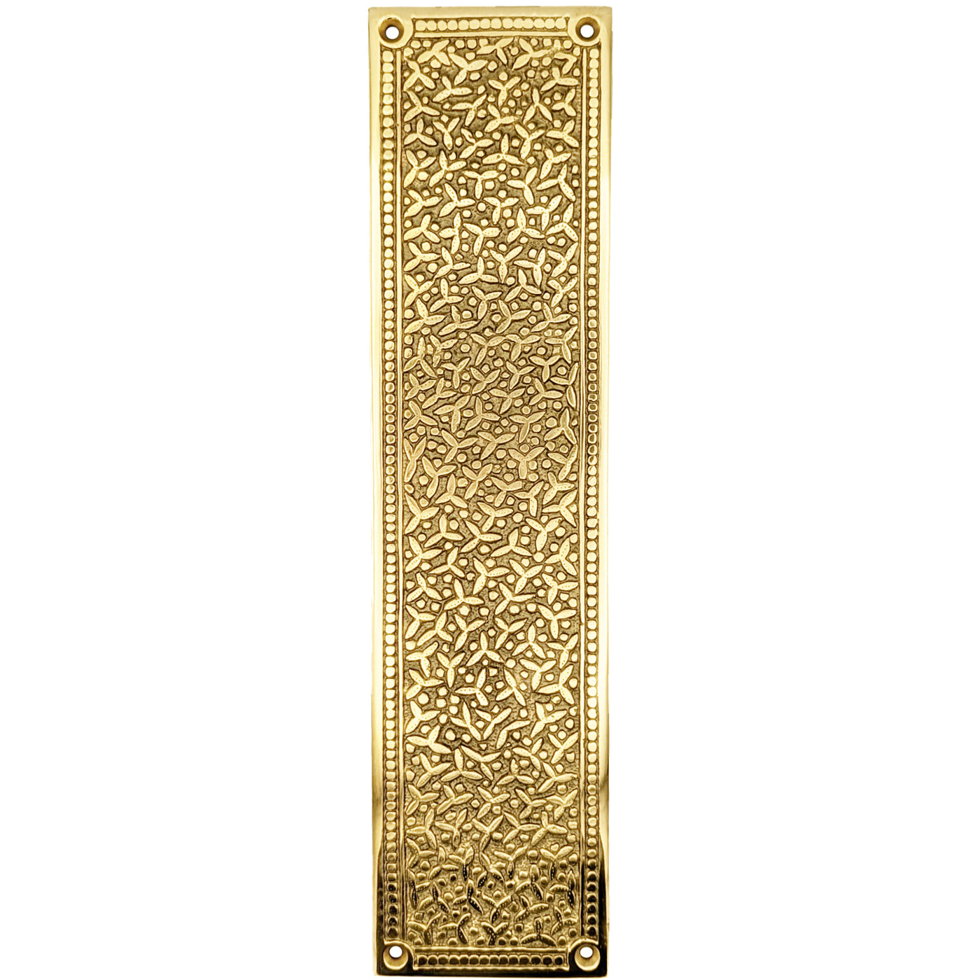 ##Antique Hardware## 12 Inch Solid Brass Rice Pattern Push Plate (Several Finishes Available)