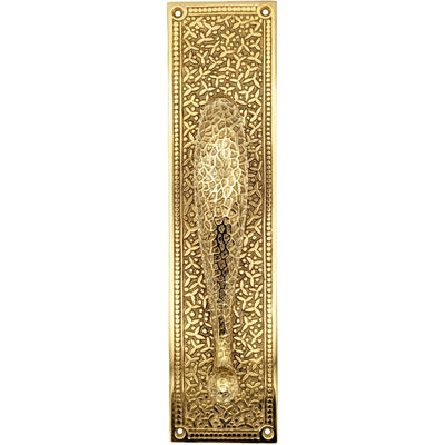 ##Antique Hardware## 12 Inch Solid Brass Rice Pattern Door Pull (Several Finishes Available)