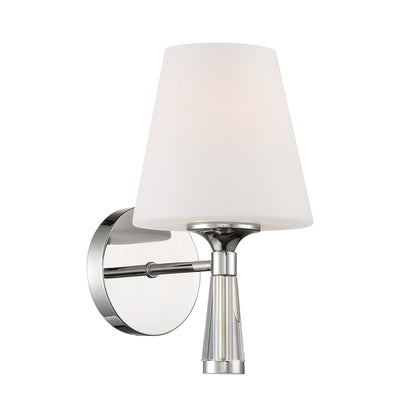 ##Antique Hardware## Ramsey 1 Light Polished Nickel Sconce