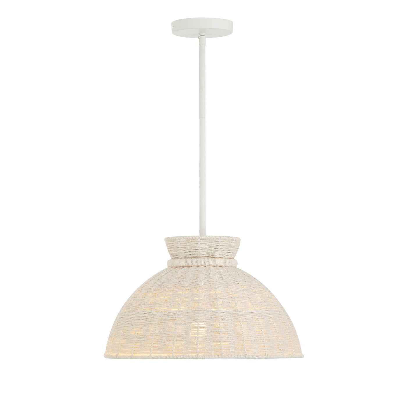 ##Antique Hardware## Reese 1 Light Matte White Pendant