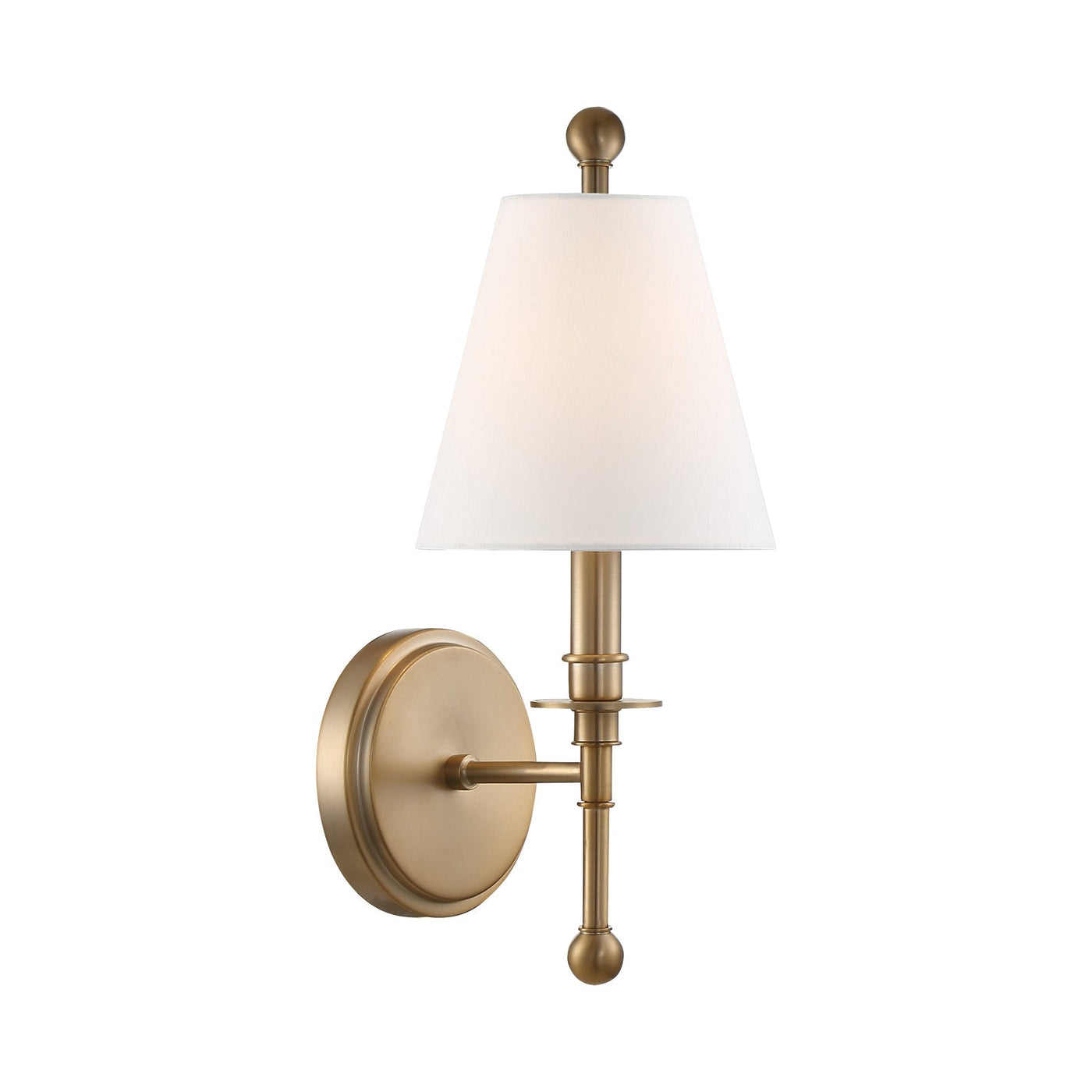 ##Antique Hardware## Riverdale 1 Light Aged Brass Sconce