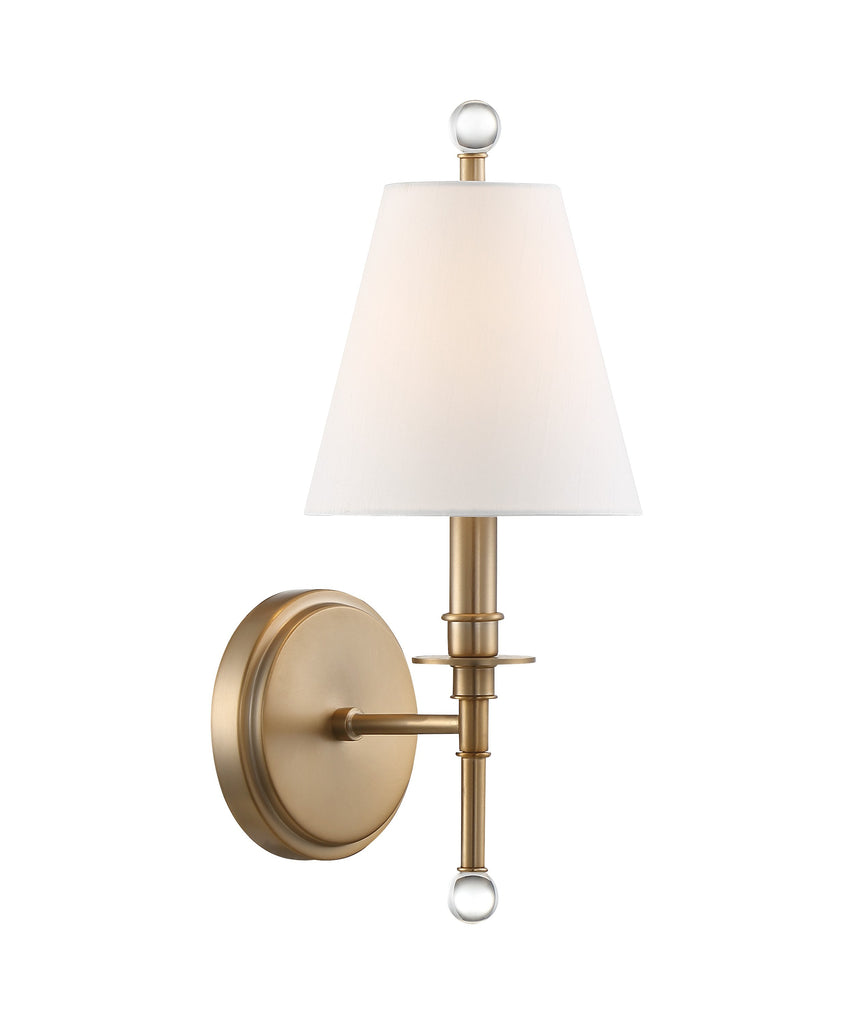 ##Antique Hardware## Riverdale 1 Light Aged Brass Sconce