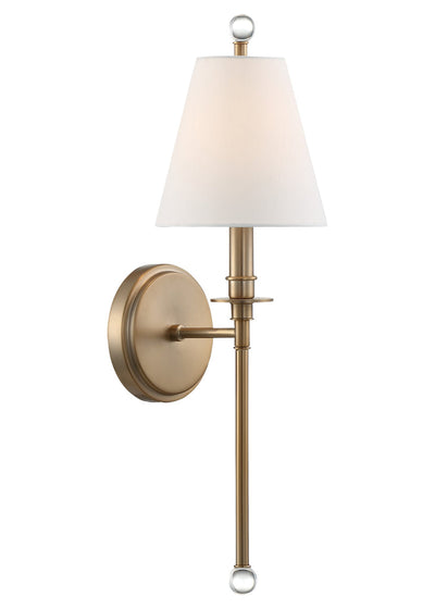 ##Antique Hardware## Riverdale 1 Light Aged Brass Sconce