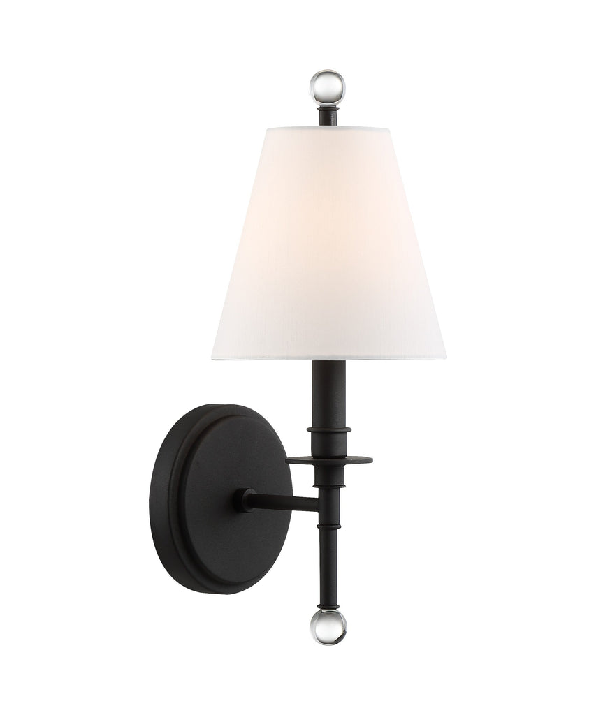 ##Antique Hardware## Riverdale 1 Light Black Forged Sconce