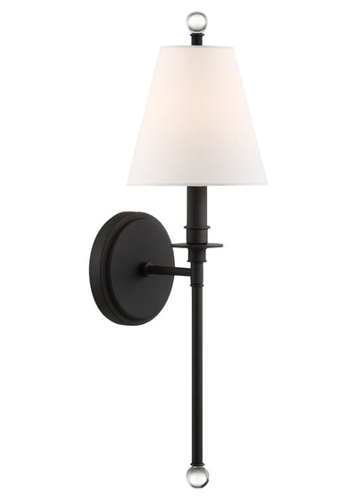 ##Antique Hardware## Riverdale 1 Light Black Forged Sconce