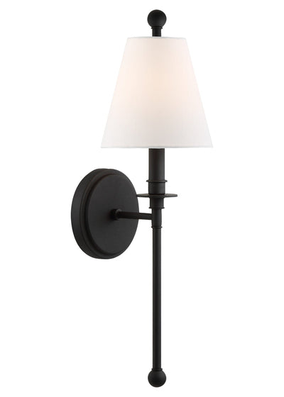 ##Antique Hardware## Riverdale 1 Light Black Forged Sconce