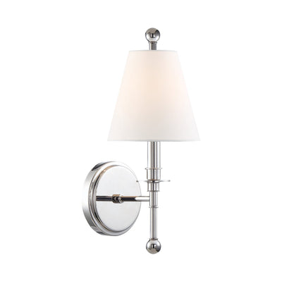 ##Antique Hardware## Riverdale 1 Light Polished Nickel Sconce