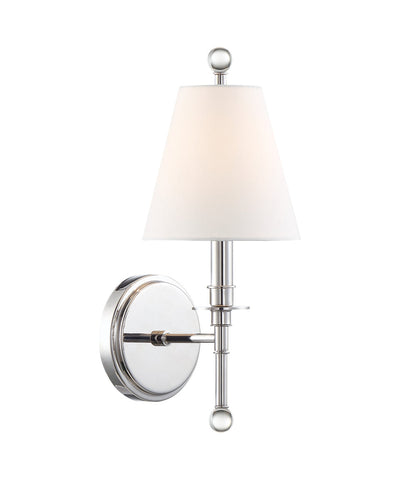 ##Antique Hardware## Riverdale 1 Light Polished Nickel Sconce