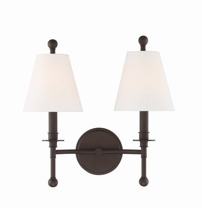 ##Antique Hardware## Riverdale 2 Light Dark Bronze Sconce