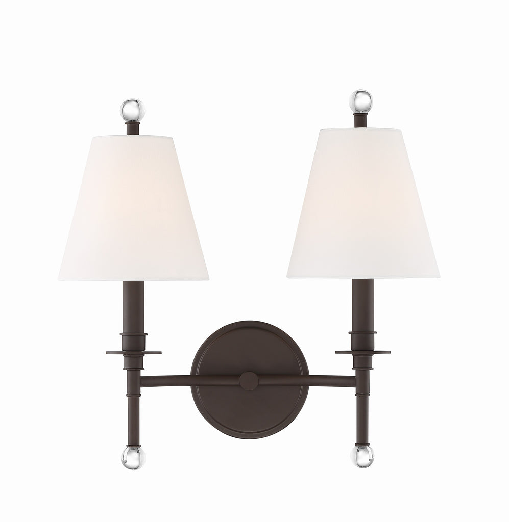 ##Antique Hardware## Riverdale 2 Light Dark Bronze Sconce