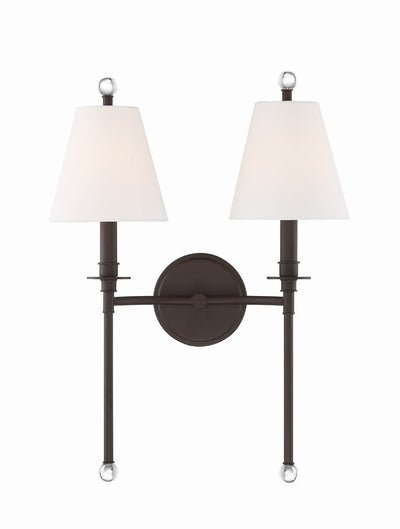 ##Antique Hardware## Riverdale 2 Light Dark Bronze Sconce