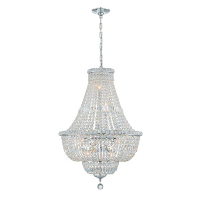 ##Antique Hardware## Roslyn 9 Light Polished Chrome Chandelier