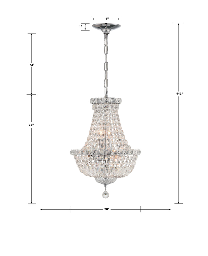 ##Antique Hardware## Roslyn 15 Light Polished Chrome Chandelier