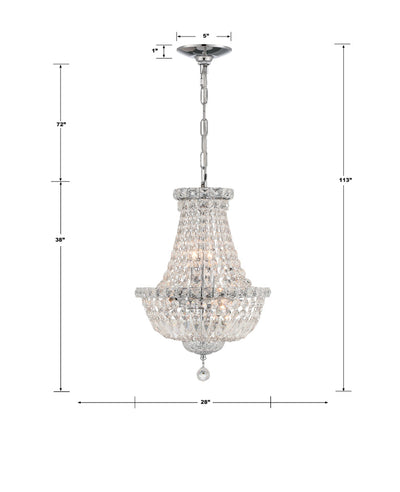 ##Antique Hardware## Roslyn 15 Light Polished Chrome Chandelier