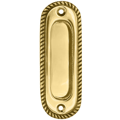 ##Antique Hardware## Georgian Rope Oval Pocket Door Pull (Several Finishes Available)