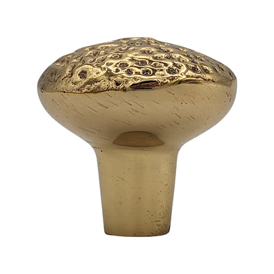 ##Antique Hardware## 1 1/4 Inch Solid Brass Hand-Hammered Round Cabinet & Furniture Knob