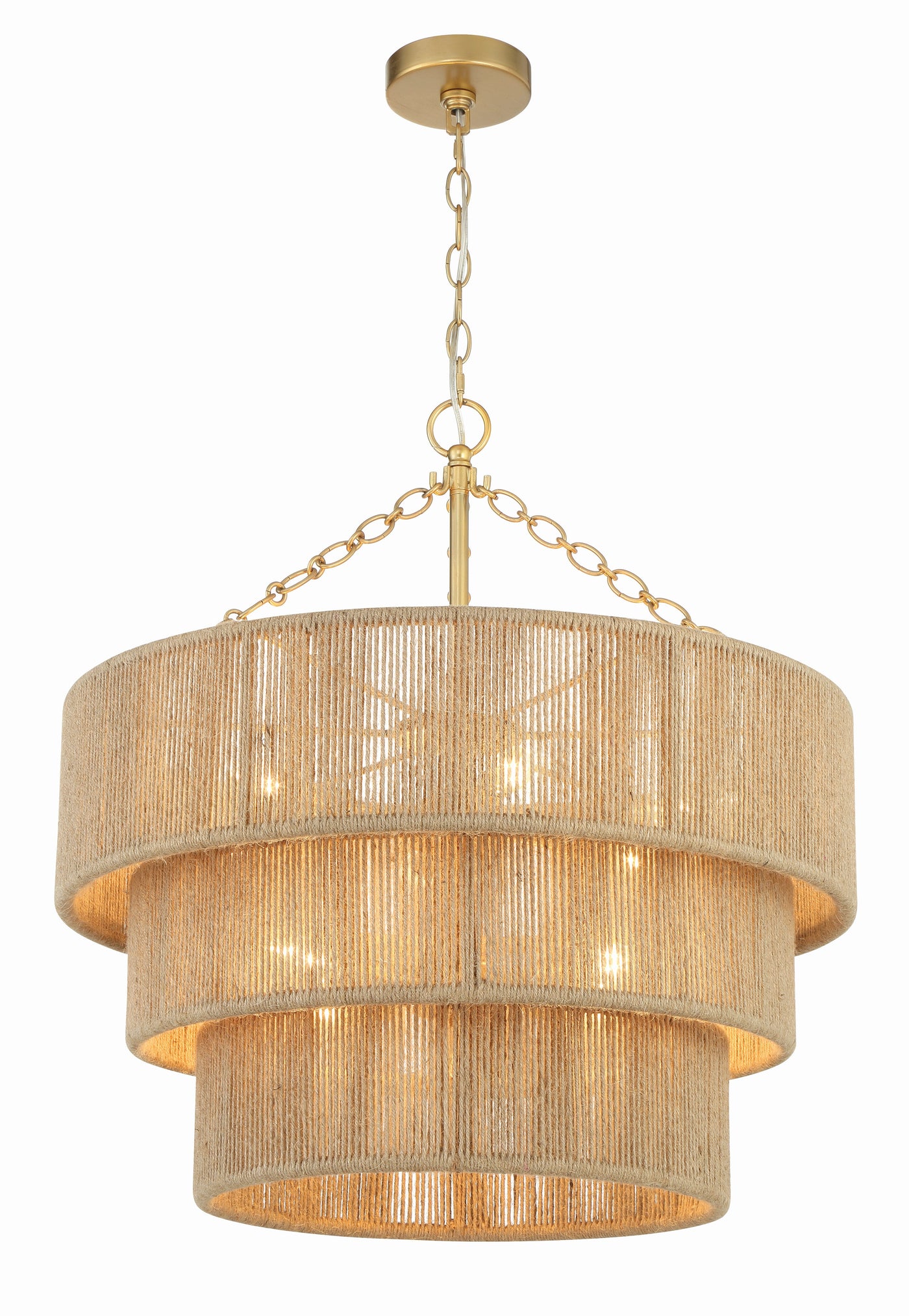 ##Antique Hardware## Shyla 10 Light Soft Gold Chandelier