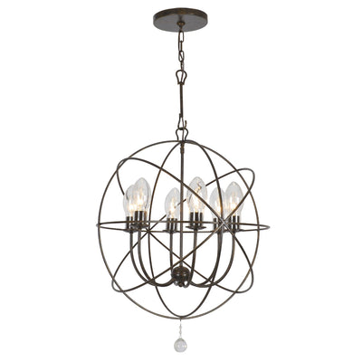 ##Antique Hardware## Solaris 6 Light English Bronze Sphere Outdoor Pendant