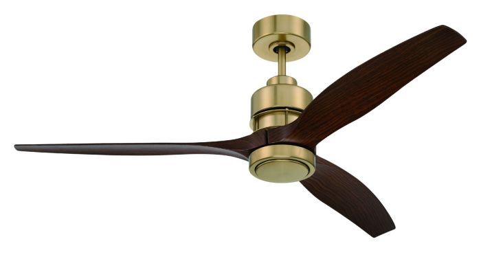 52" Sonnet WiFi in Satin Brass w/ Walnut Blades