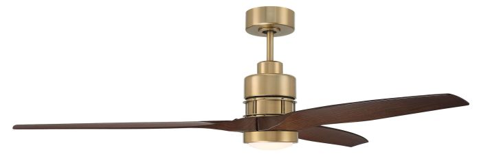 60" Sonnet WiFi in Satin Brass w/ Walnut Blades