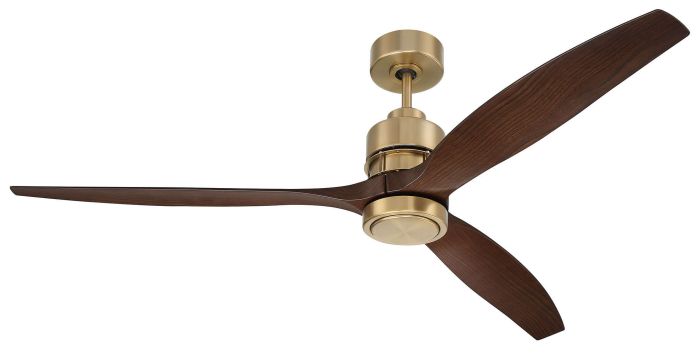 60" Sonnet WiFi in Satin Brass w/ Walnut Blades