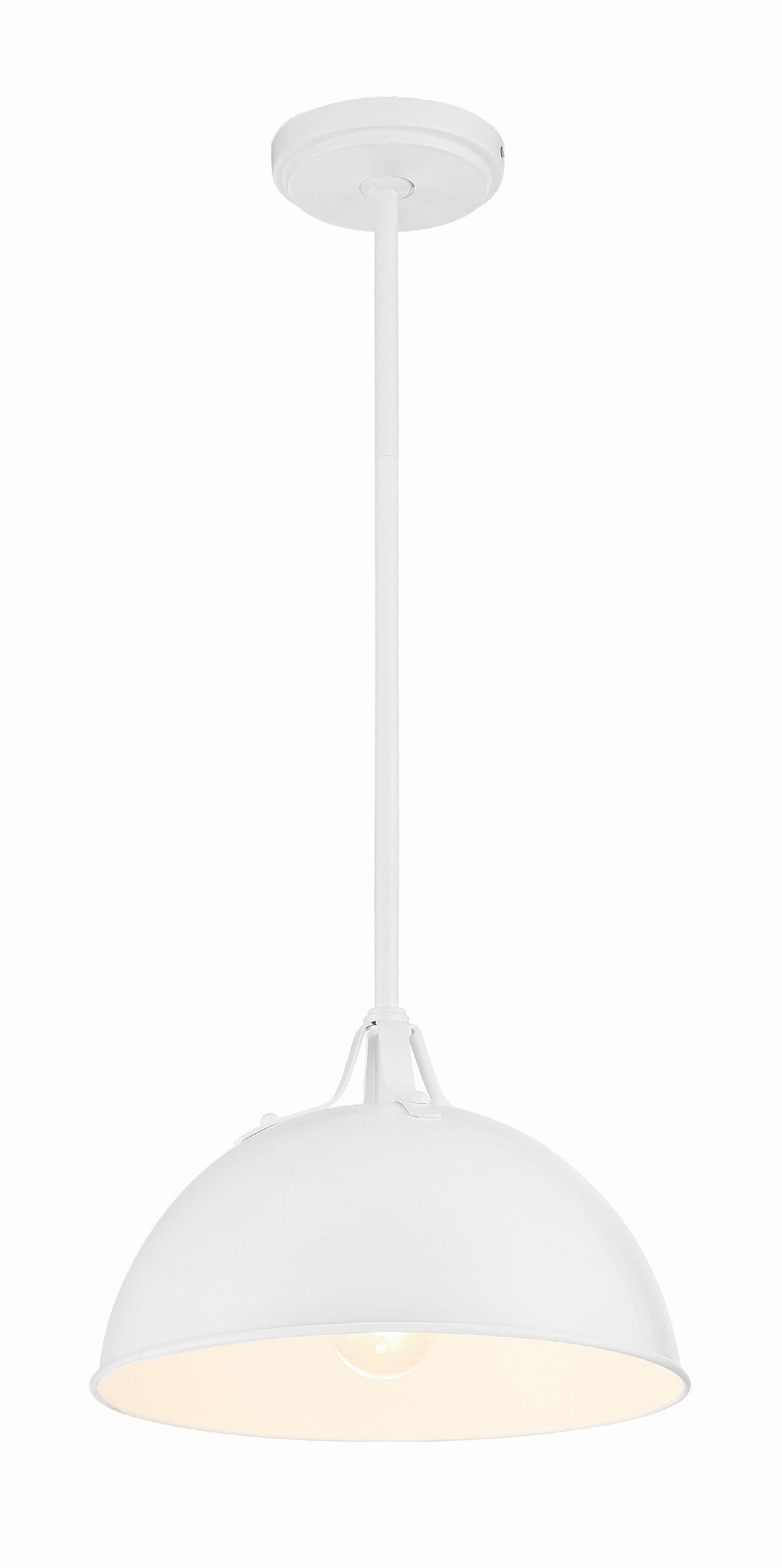 ##Antique Hardware## Soto 1 Light White Mini Pendant