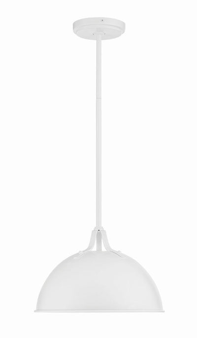 ##Antique Hardware## Soto 1 Light White Mini Pendant