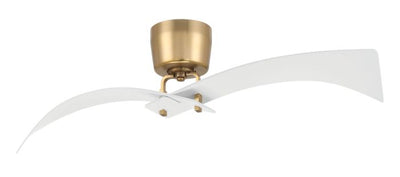 52" Tern in White/Satin Brass w/ White Blades