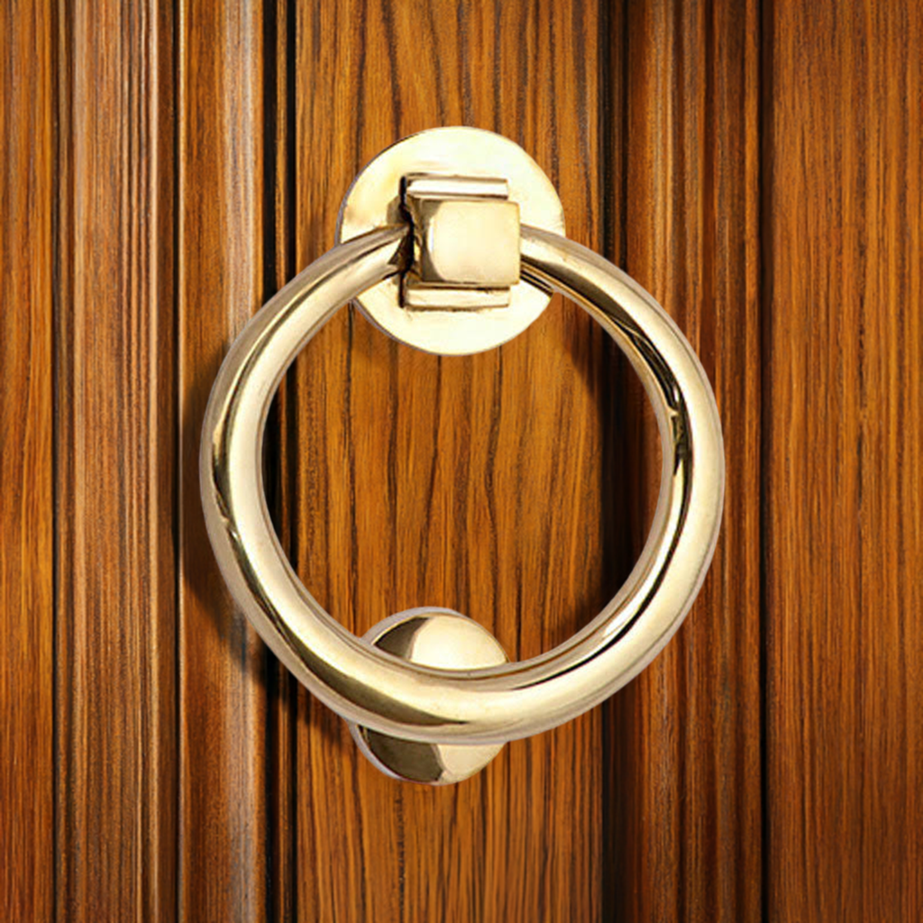 Traditional 5 Inch Brass Ring Door Knocker (Several Finishes Available)