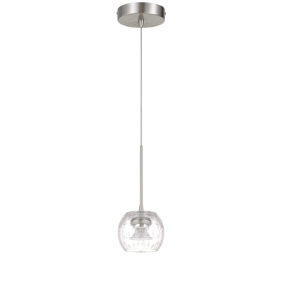 ##Antique Hardware## ITHACA 3000K, 8W, 700 LUMEN, 90 CRI DIMMABLE LED GLASS MINI PENDANT WITH CLEAR BULBBED GLASS