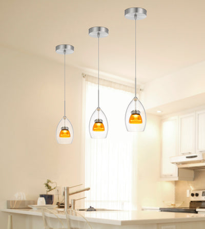 ##Antique Hardware## INTEGRATED DIMMABLE LED GLASS MINI PENDANT LIGHT. 6W, 450 LUMEN, 3000K