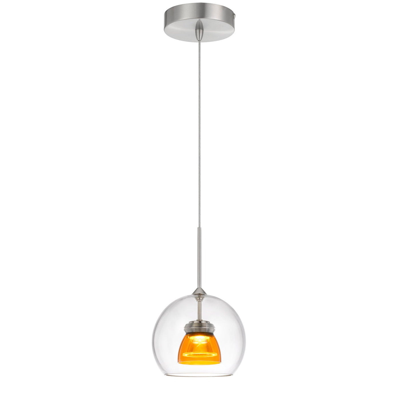 ##Antique Hardware## INTEGRATED DIMMABLE LED GLASS MINI PENDANT LIGHT. 6W, 450 LUMEN, 3000K