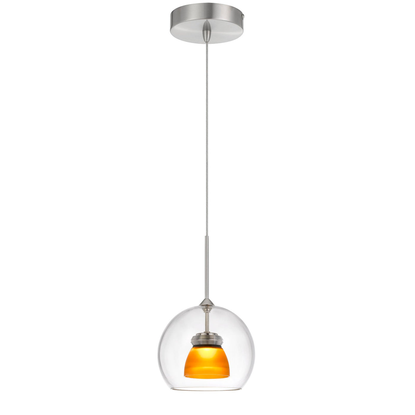 ##Antique Hardware## INTEGRATED DIMMABLE LED GLASS MINI PENDANT LIGHT. 6W, 450 LUMEN, 3000K