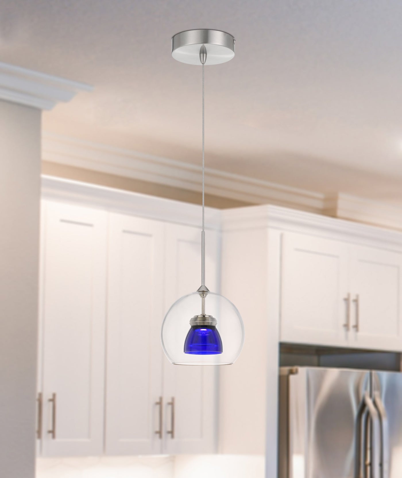 ##Antique Hardware## INTEGRATED DIMMABLE LED GLASS MINI PENDANT LIGHT. 6W, 450 LUMEN, 3000K