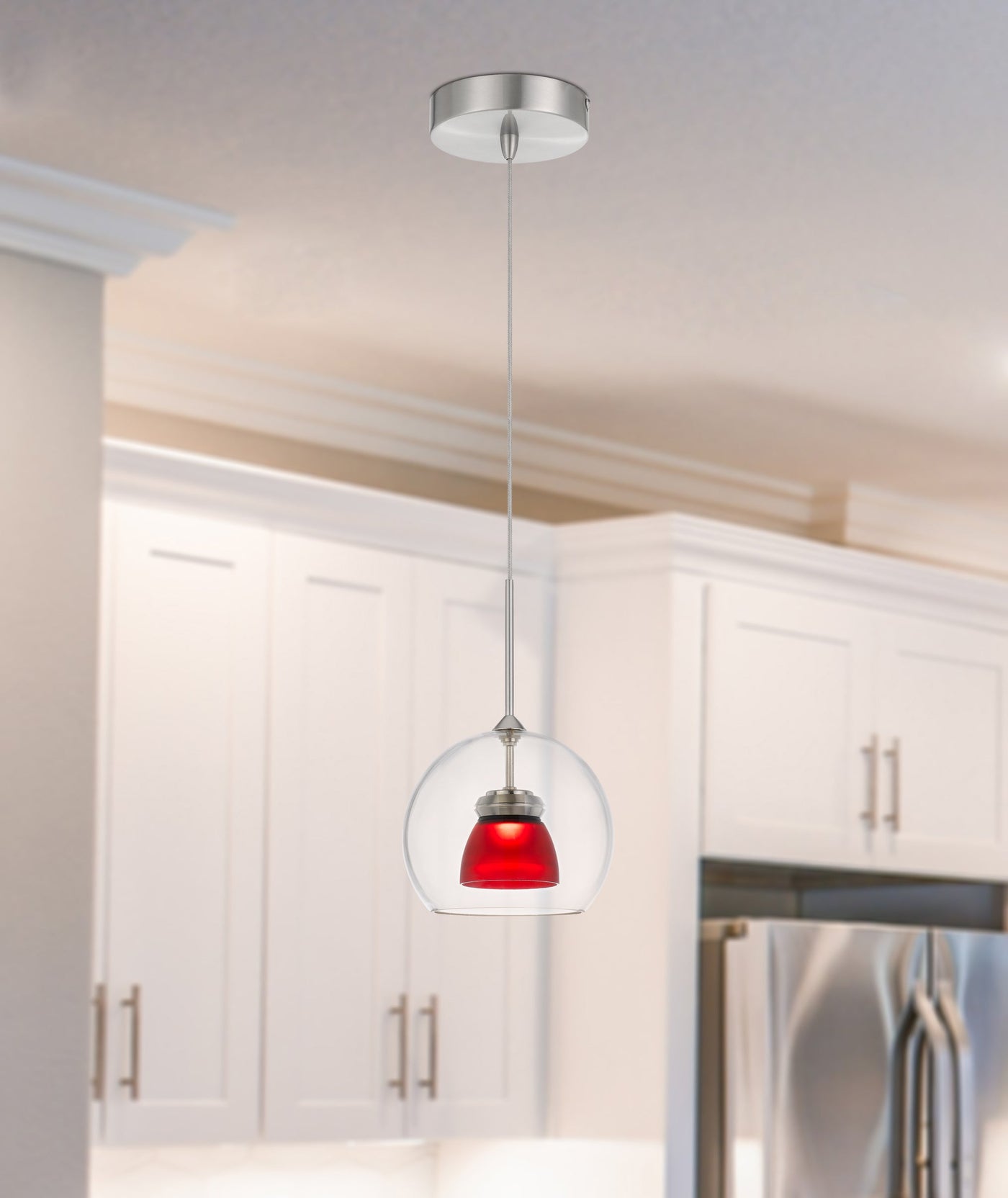 ##Antique Hardware## INTEGRATED DIMMABLE LED GLASS MINI PENDANT LIGHT. 6W, 450 LUMEN, 3000K