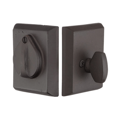 ##Antique Hardware## Sand Cast Distressed Traditional Square Deadbolt With Cover