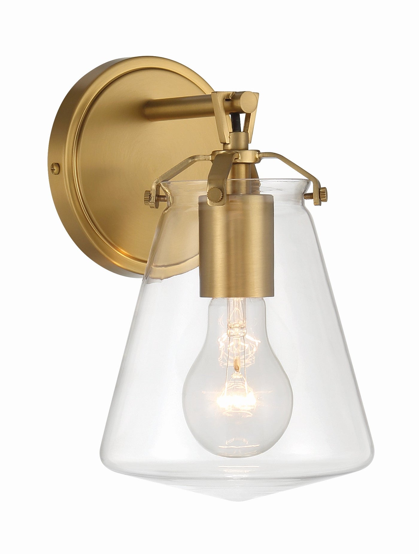 ##Antique Hardware## Voss 1 Light Luxe Gold Sconce