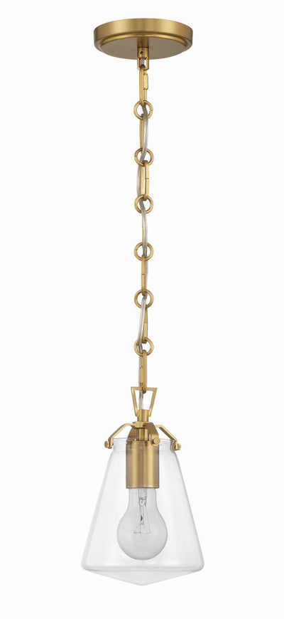 ##Antique Hardware## Voss 1 Light Luxe Gold Mini Pendant